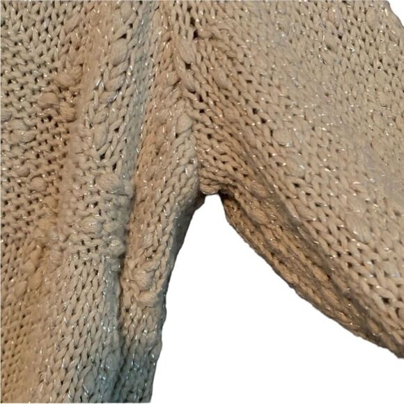 Chico’s metallic asymmetric knit sweater.‎ - Picture 9 of 12